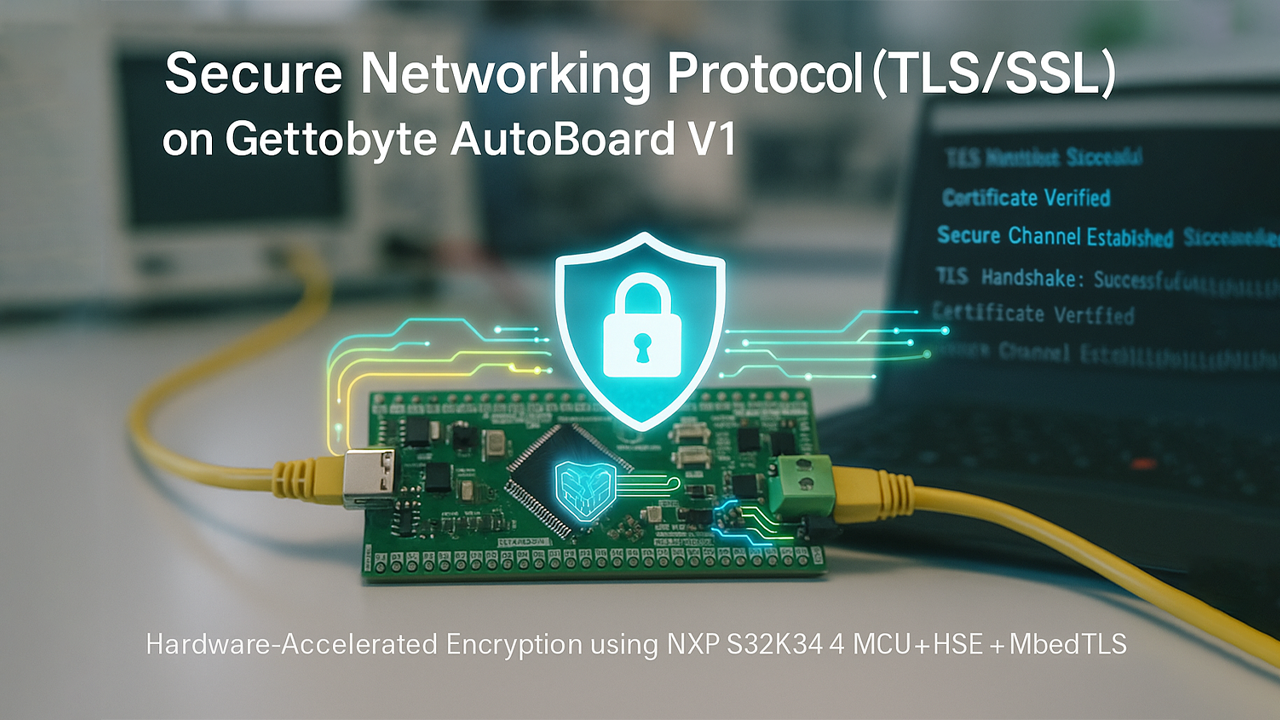 Secure Networking Protocol (TLS/SSL 1.2) via MbedTLS on AutoBoard V1 (S32K344 MCU + HSM Crypto IP)