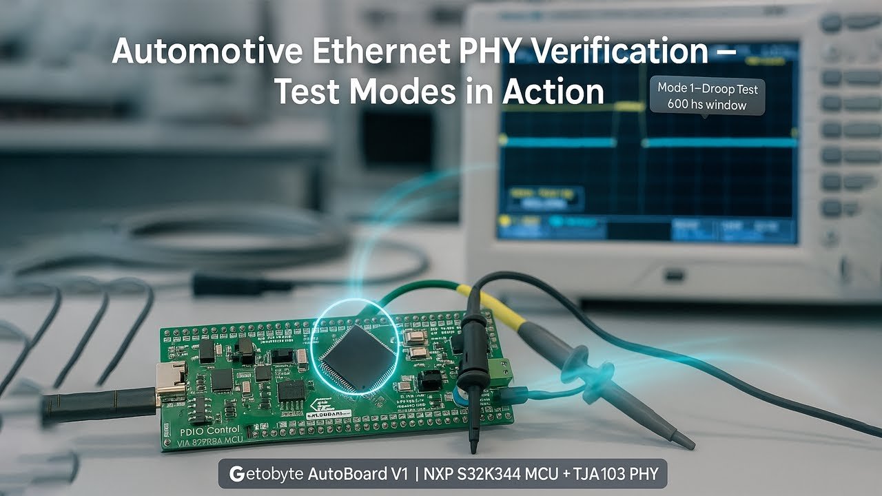  Test Mode Demonstration for Verification of Automotive Ethernet PHY (TJA1103)